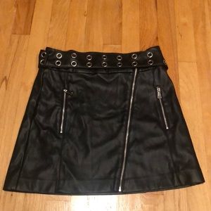 Zara Leather Mini Skirt